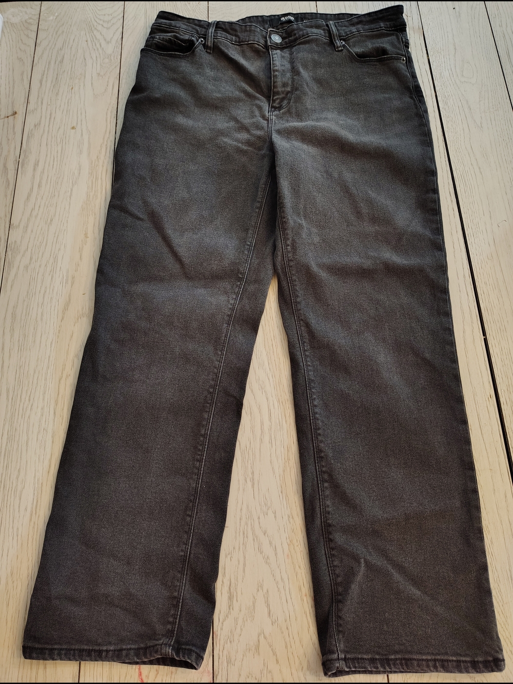 Hudson Jeans Wide-Leg Flare in Washed Black